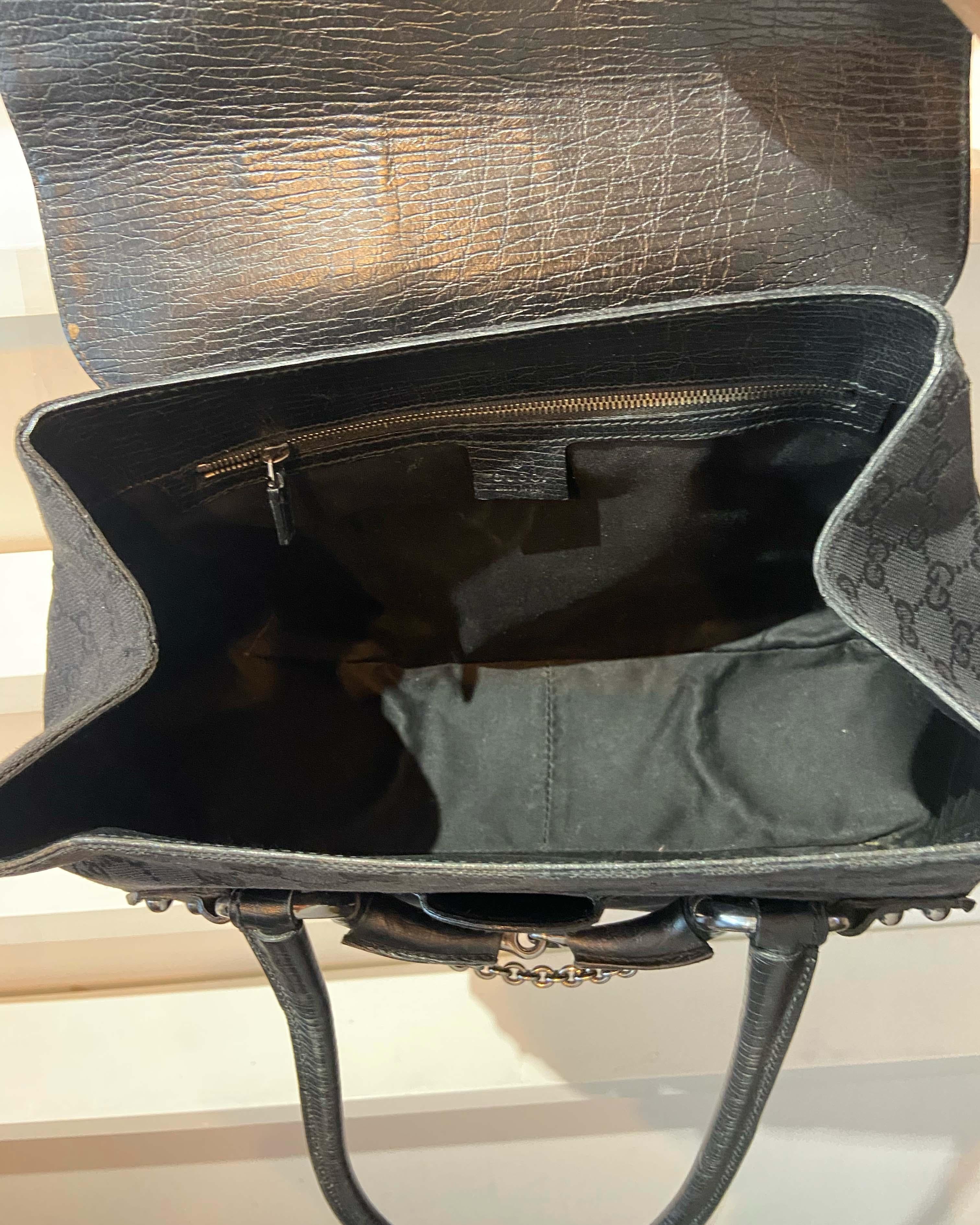 Gucci  GG Black Monogram Shoulder Bag 2