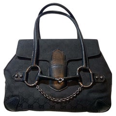 Gucci  GG Black Monogram Shoulder Bag