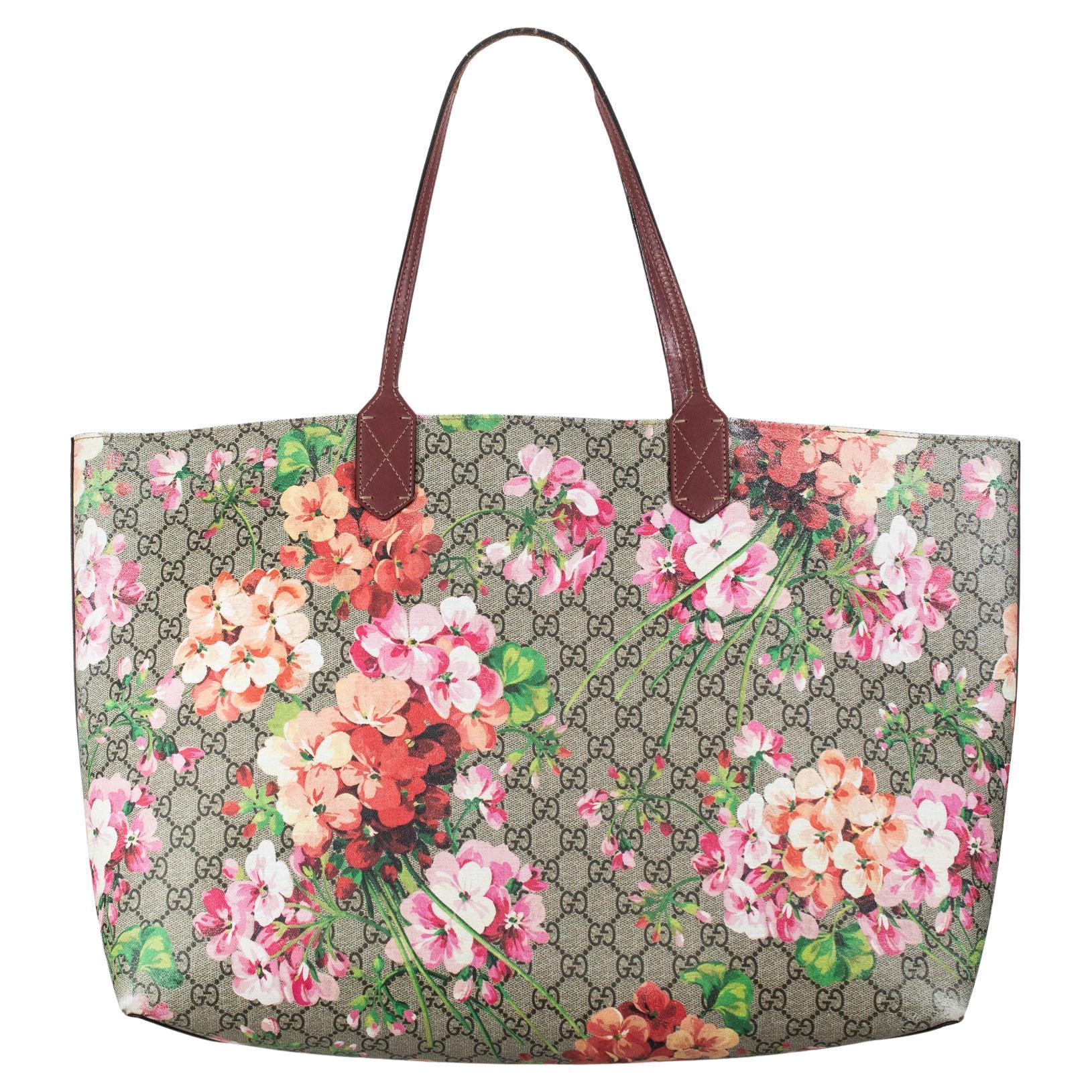 Gucci GG Blooms Reversible Floral Gg Canvas Multicolor 368571 Tote Bag