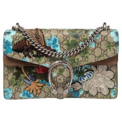 Gucci GG Blooms Supreme Embroidered Bird/Flowers Small Dionysus Shoulder Bag