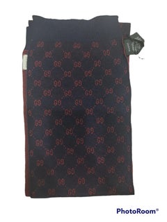 Gucci GG Blue red Scarf NWOT