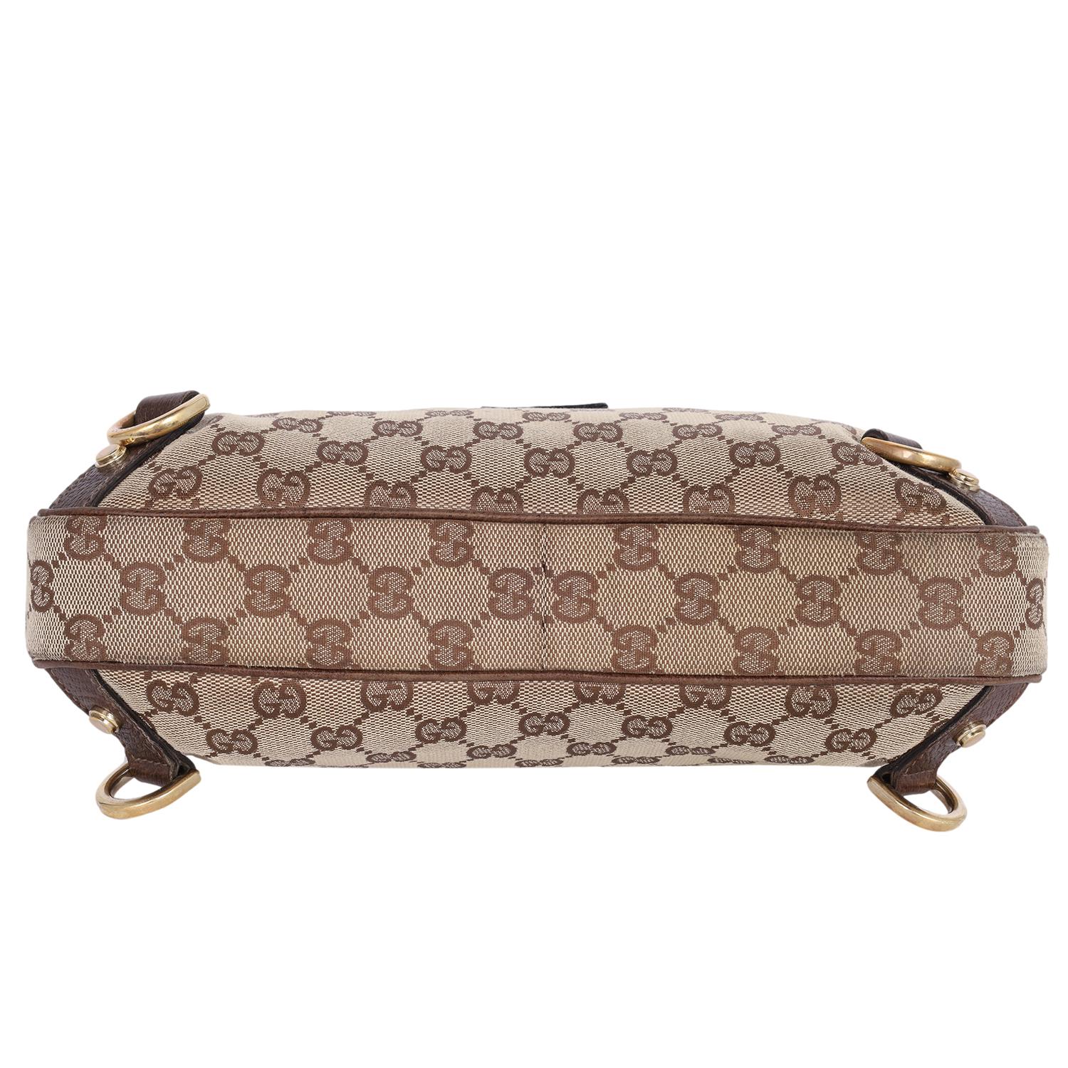 Gucci GG Canvas Abbey D-Ring Shoulder Bag Brown en vente 7