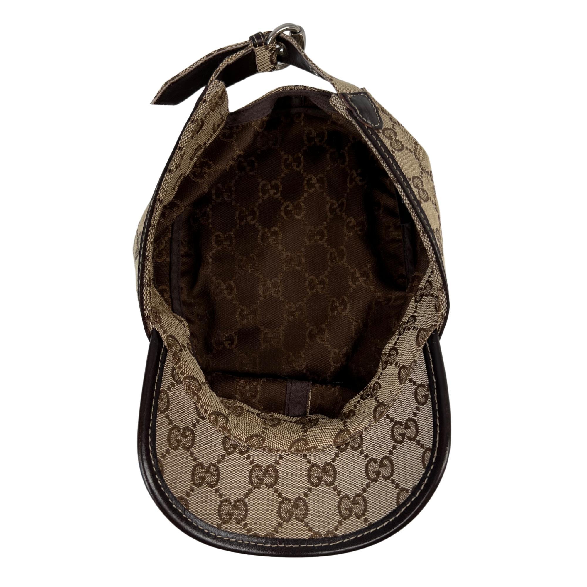 Black Gucci GG Canvas Beige Military Hat (200037)