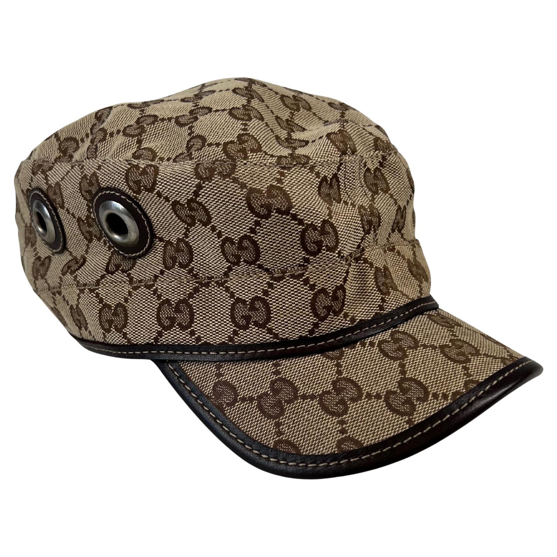 Gucci GG Canvas Beige Military Hat (200037) at 1stDibs | gucci military hat,  gucci military cap, gucci vintage hat