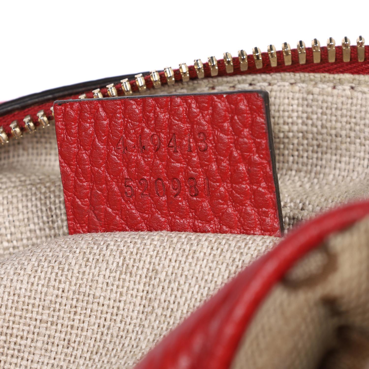 GUCCI GG Canvas Bree Crossbody Tasche Rot im Angebot 7