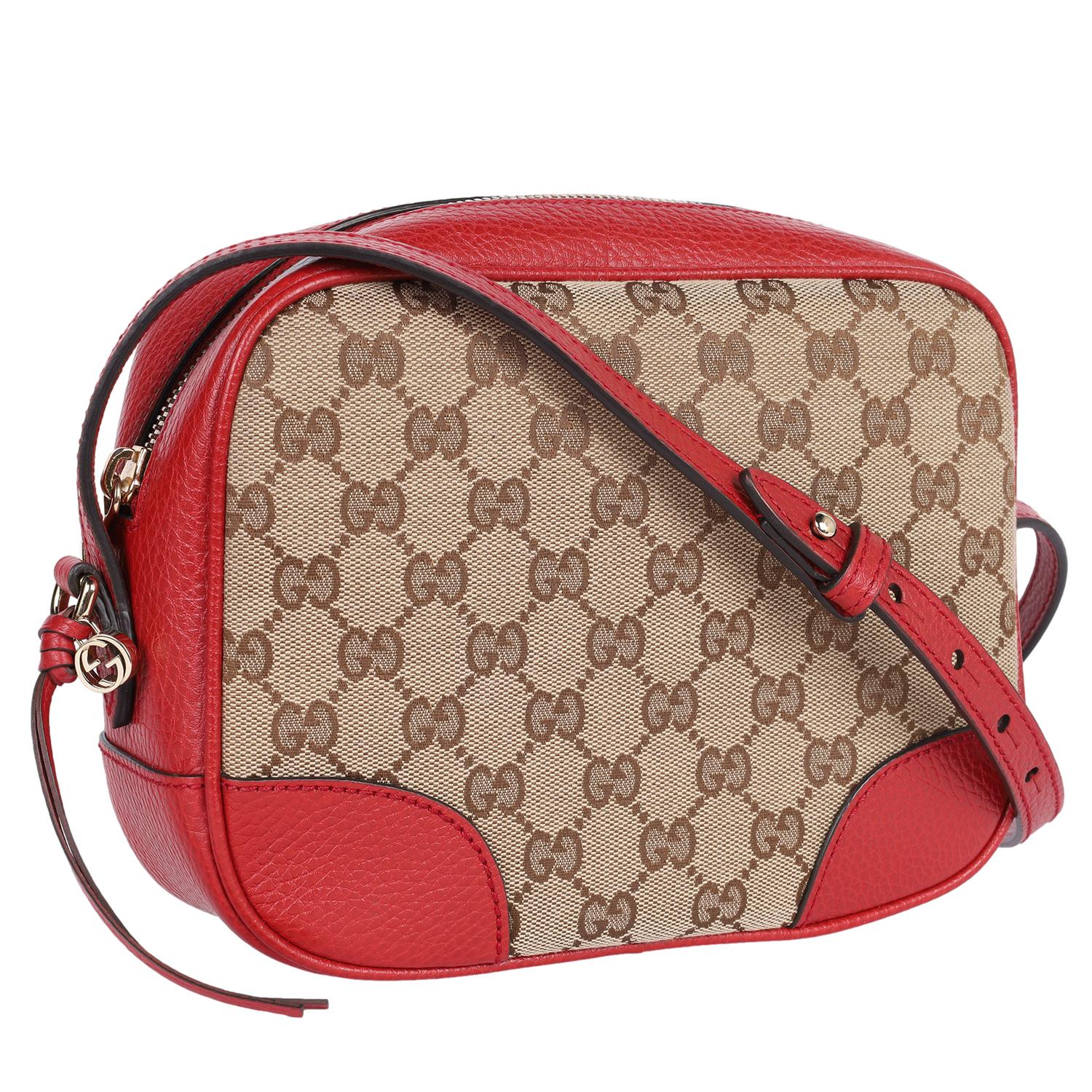 GUCCI GG Canvas Bree Crossbody Tasche Rot (Braun) im Angebot
