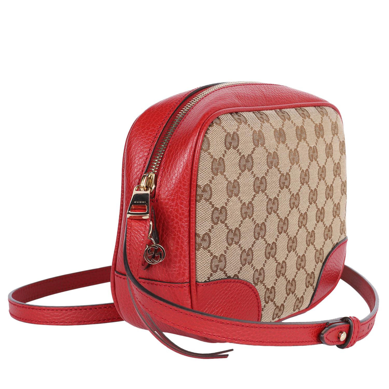 GUCCI GG Canvas Bree Crossbody Tasche Rot im Zustand „Hervorragend“ im Angebot in Salt Lake Cty, UT
