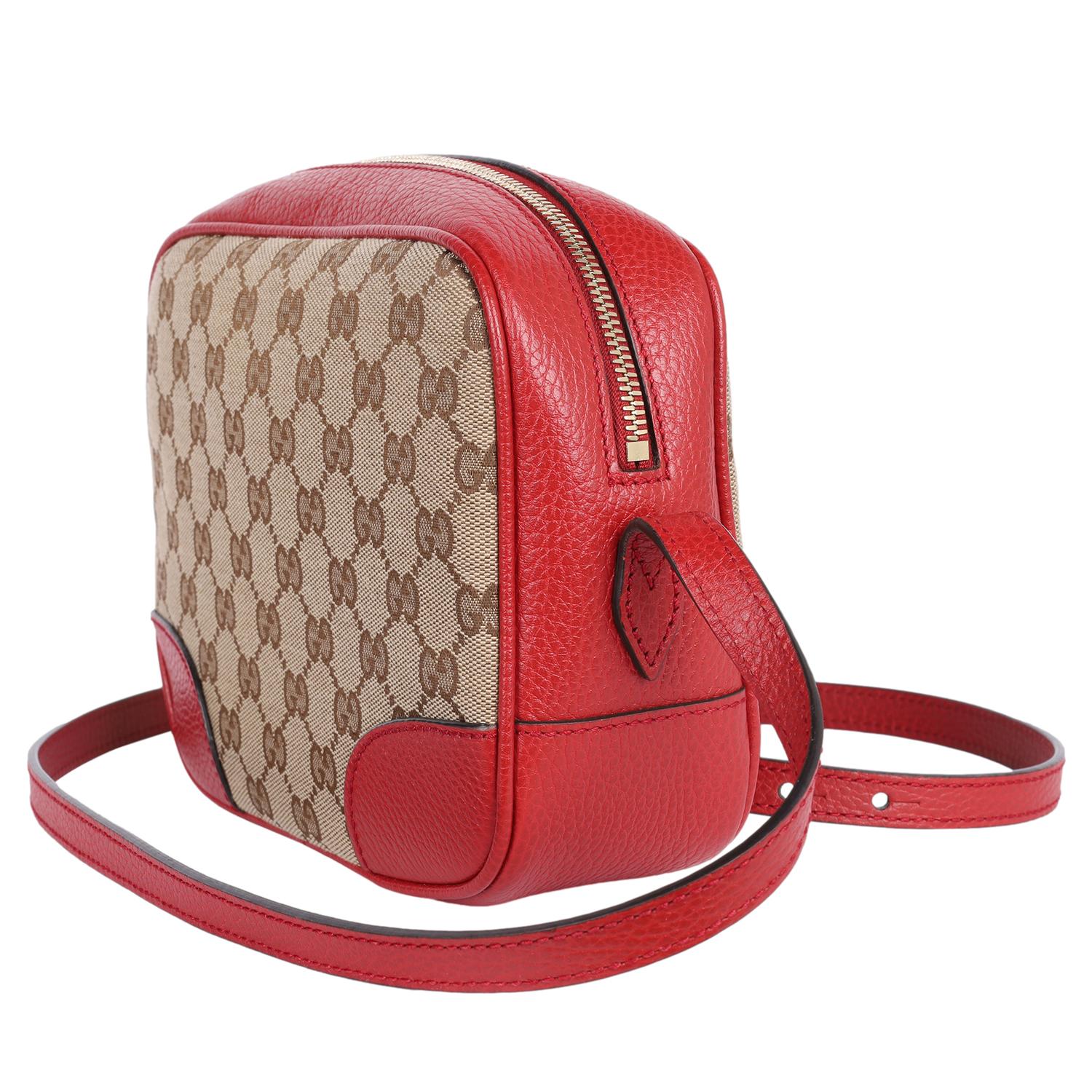 GUCCI GG Canvas Bree Crossbody Tasche Rot Damen im Angebot
