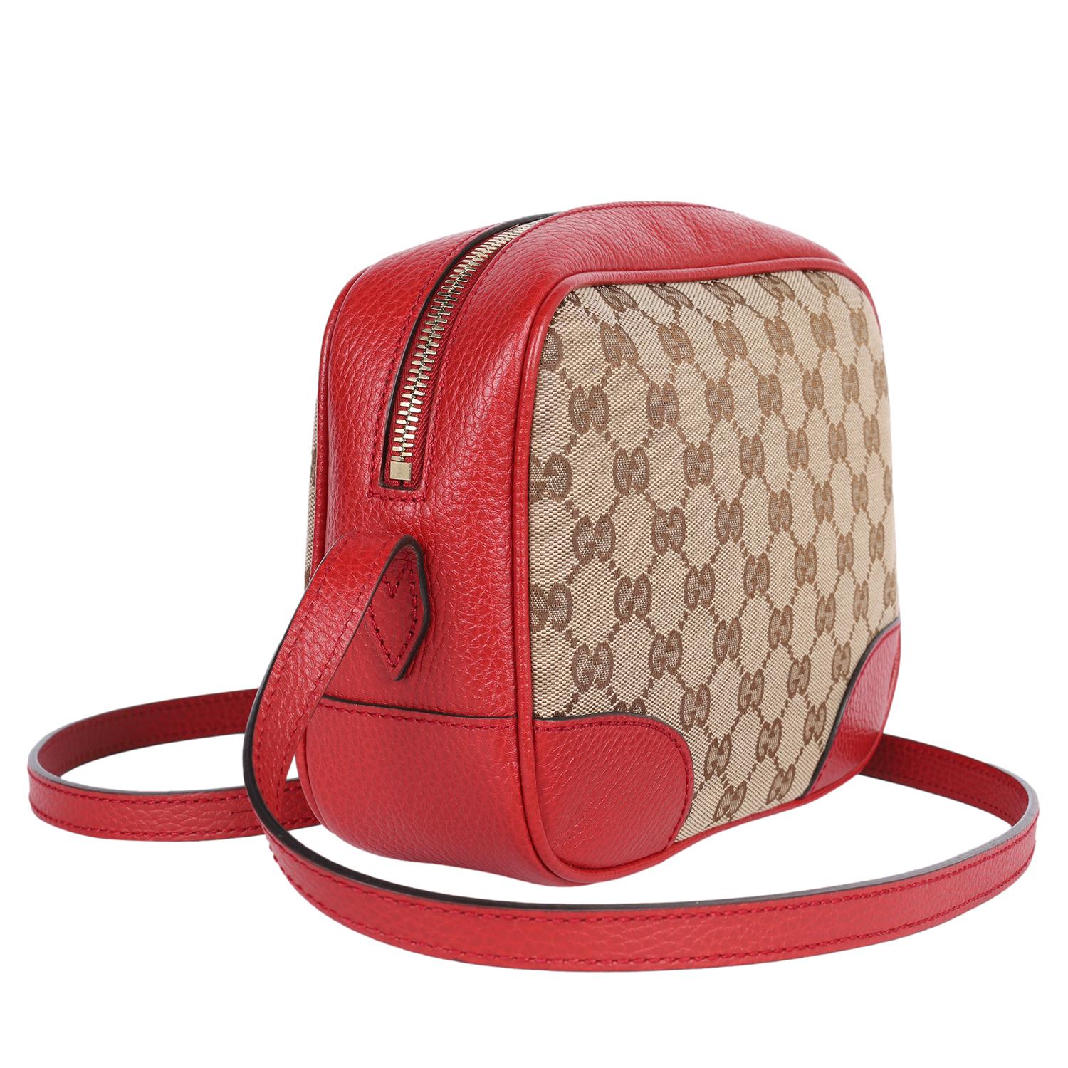GUCCI GG Canvas Bree Crossbody Tasche Rot im Angebot 3