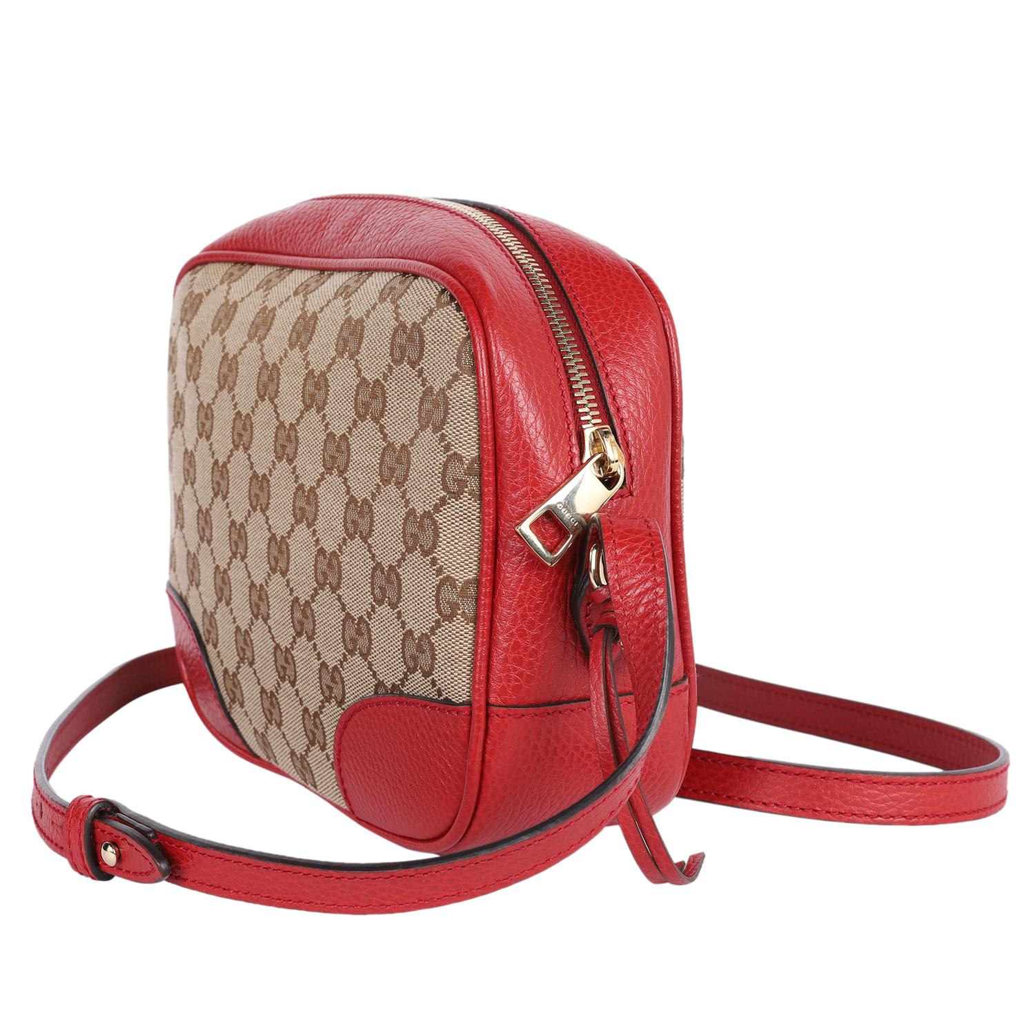 GUCCI GG Canvas Bree Crossbody Tasche Rot im Angebot 4
