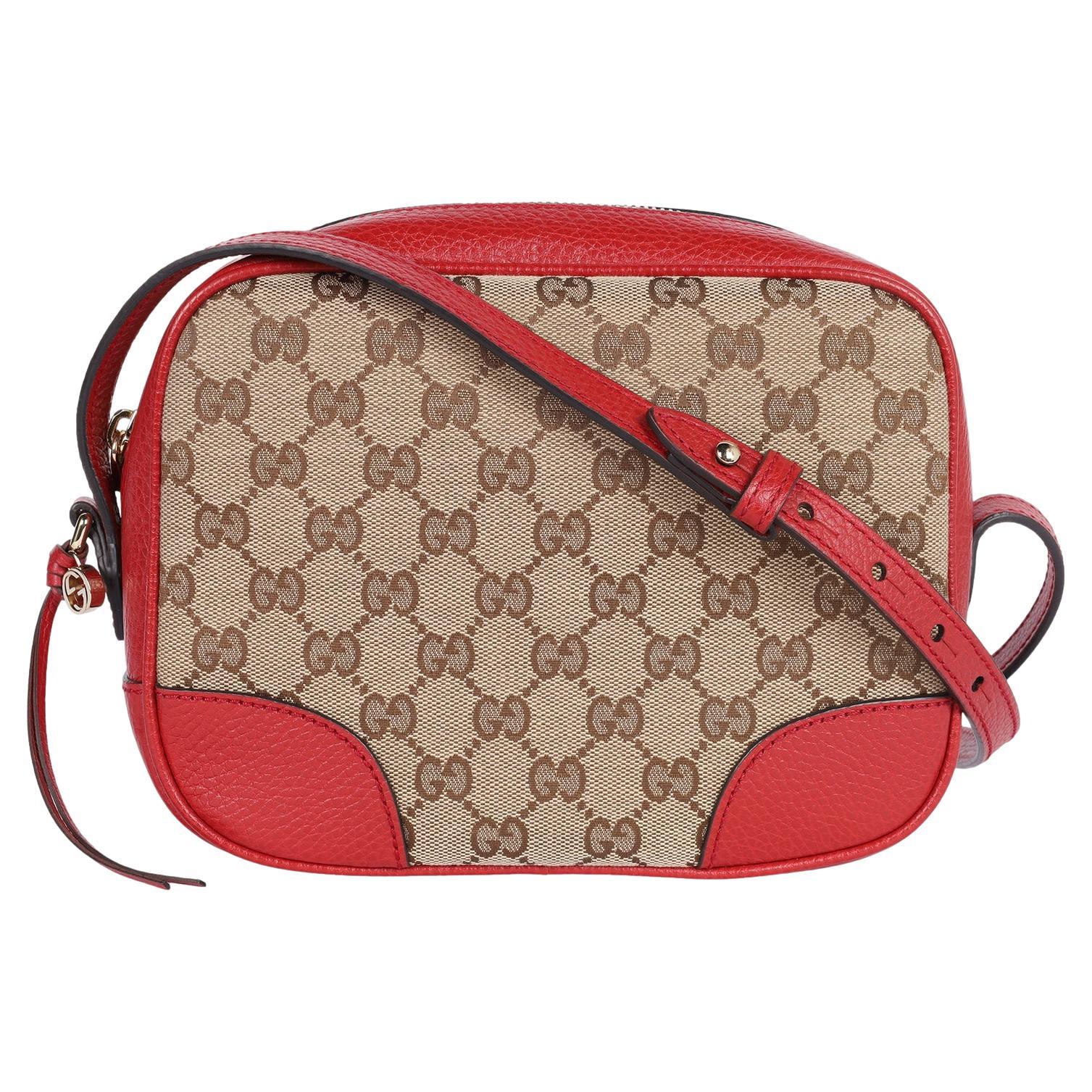GUCCI GG Canvas Bree Crossbody Tasche Rot im Angebot