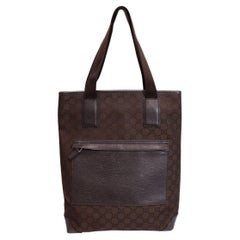 Gucci GG Canvas Brown Tote Bag