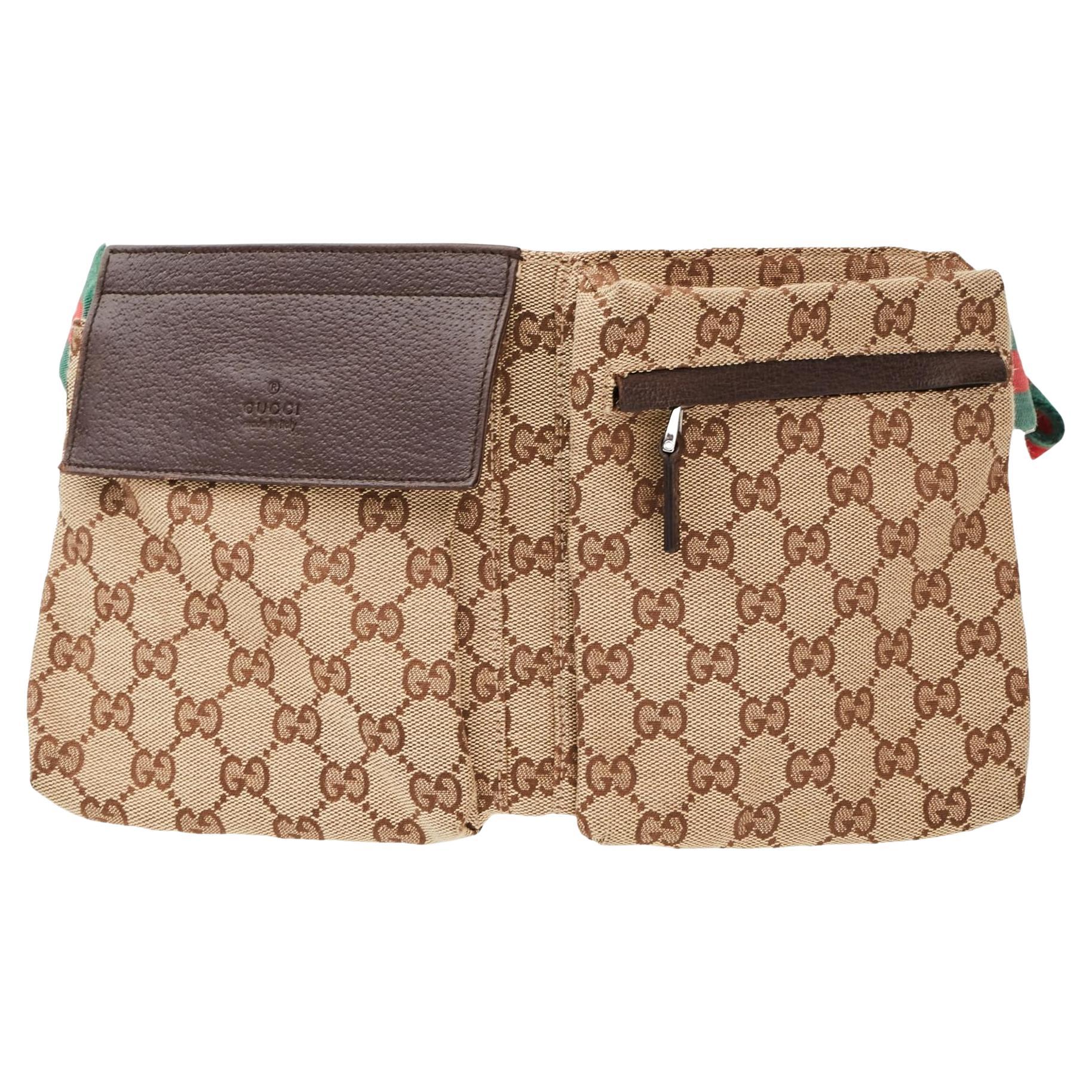 Gucci GG Canvas Fanny Pack Web Belt Bag