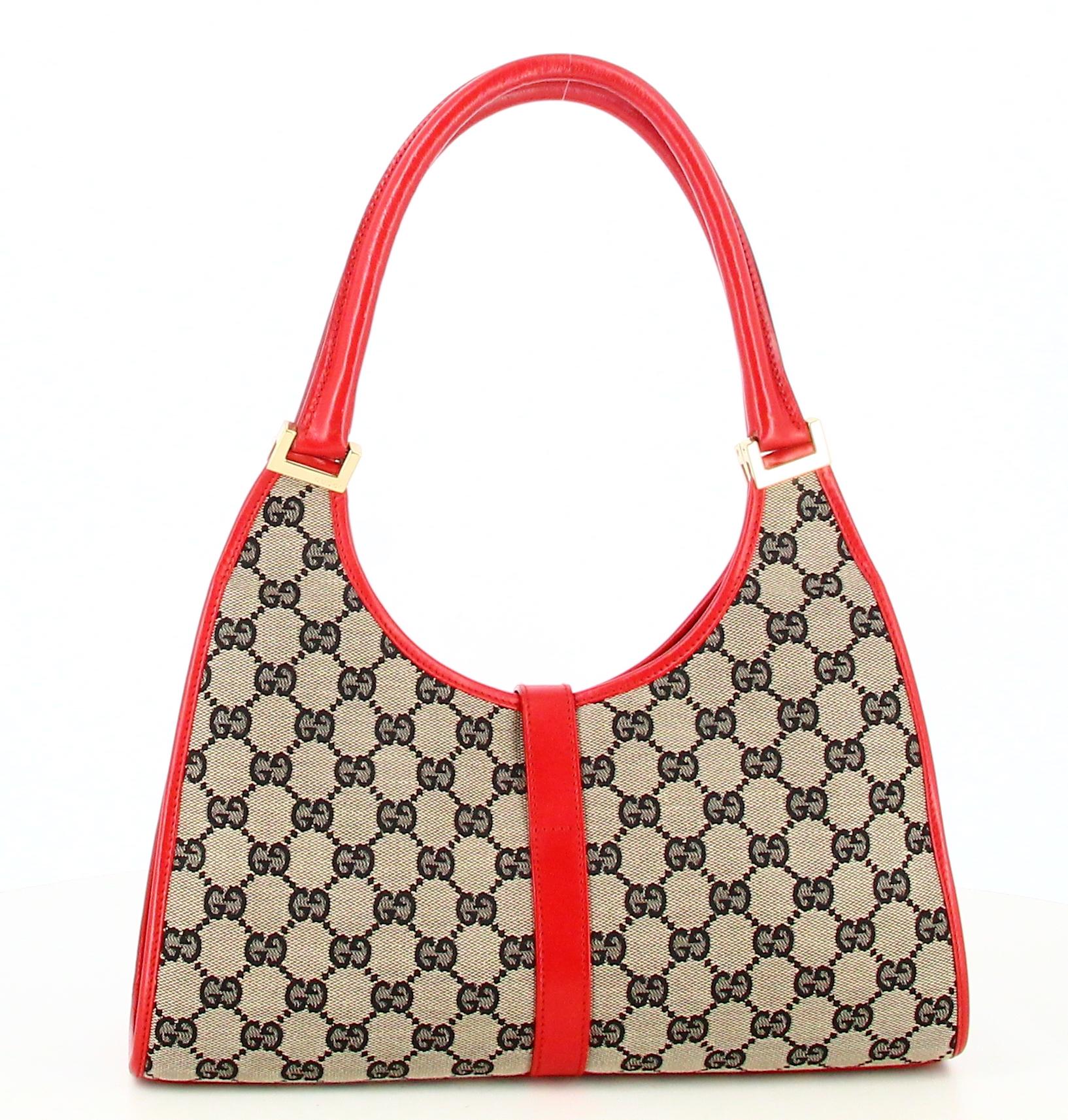 Gucci GG Canvas Handbag Jackie Bardot For Sale 2