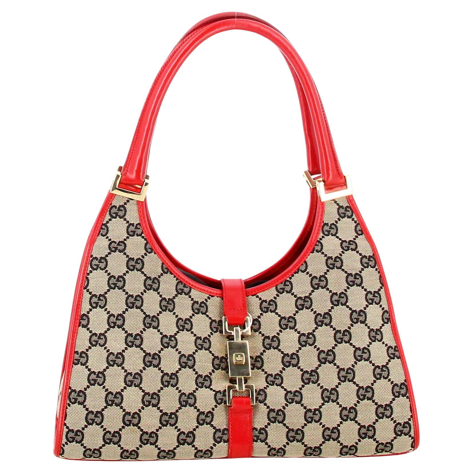 Gucci GG Canvas Handbag Jackie Bardot For Sale