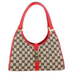 Gucci GG Canvas Handtasche Jackie Bardot aus Segeltuch