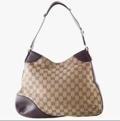 Gucci GG Canvas Hasler Horsebit Shoulder Bag