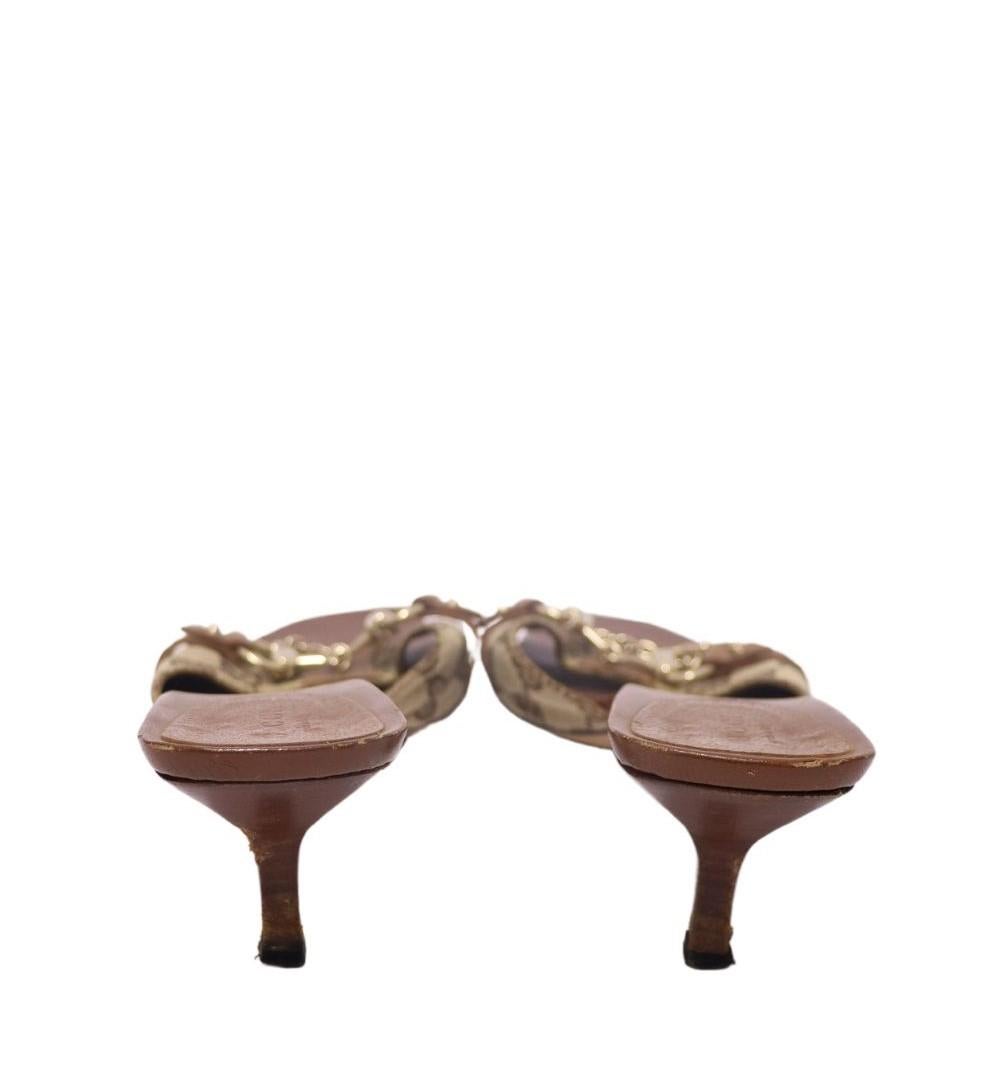 Women's Gucci GG Canvas Horsebit Slide Size EU 38.5 For Sale