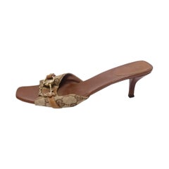 Gucci GG Canvas Horsebit Slide Size EU 38.5