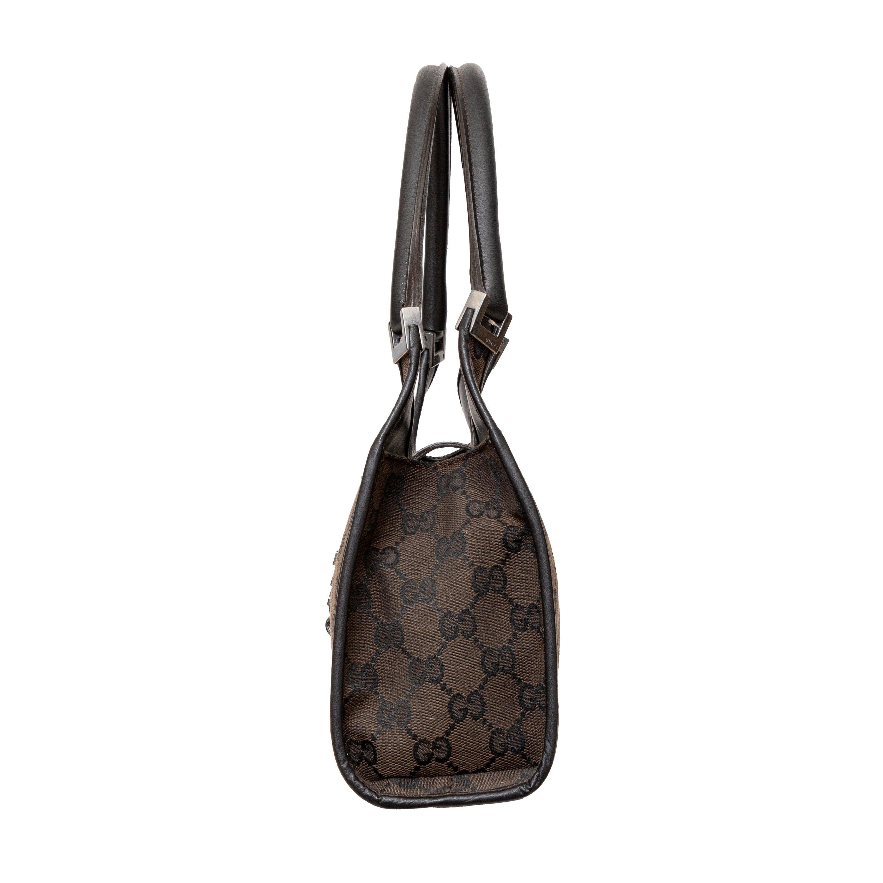 Black Gucci GG Canvas Jackie Bardot Bag - '00s For Sale