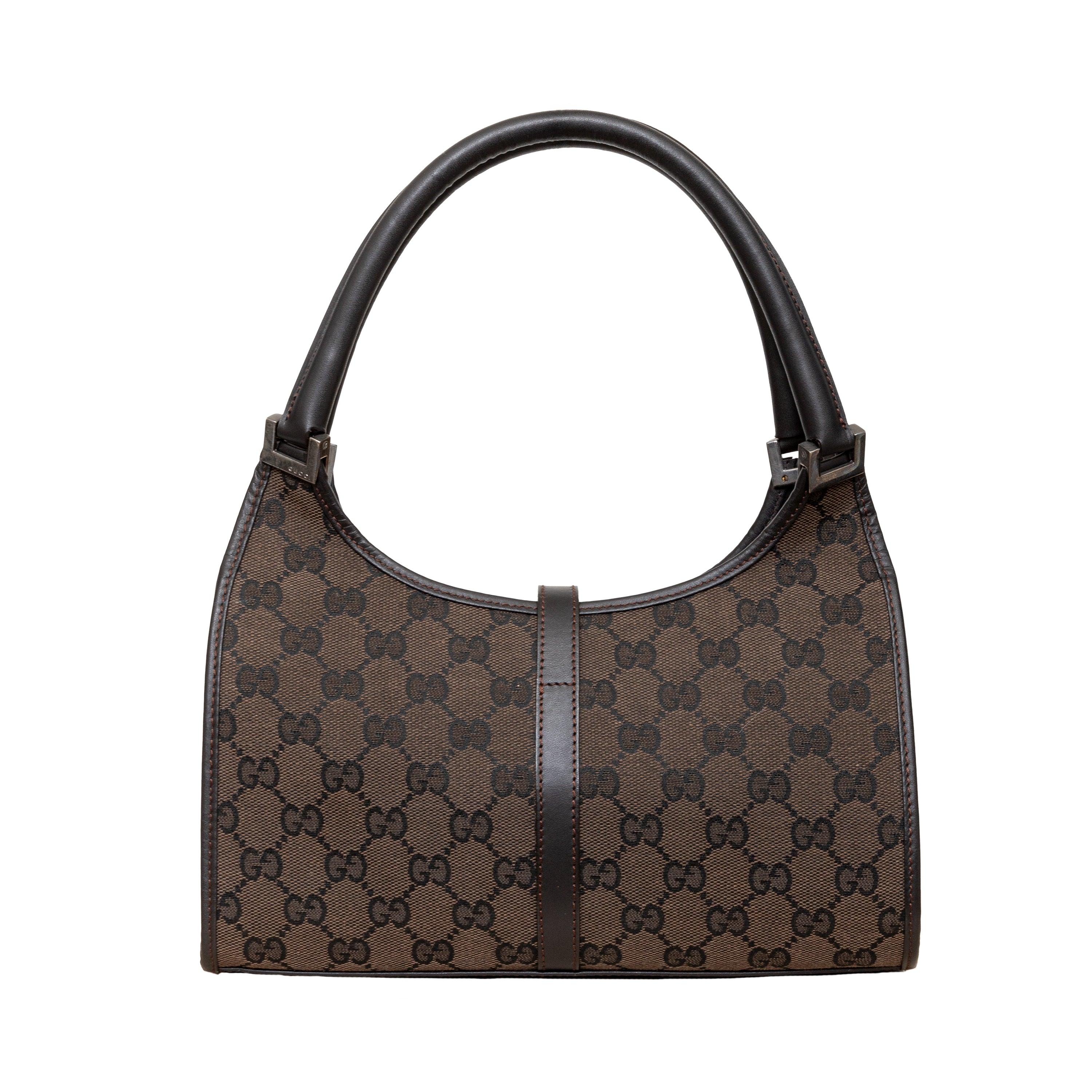 Gucci GG Canvas Jackie Bardot Bag - '00s In Excellent Condition For Sale In Milano, IT