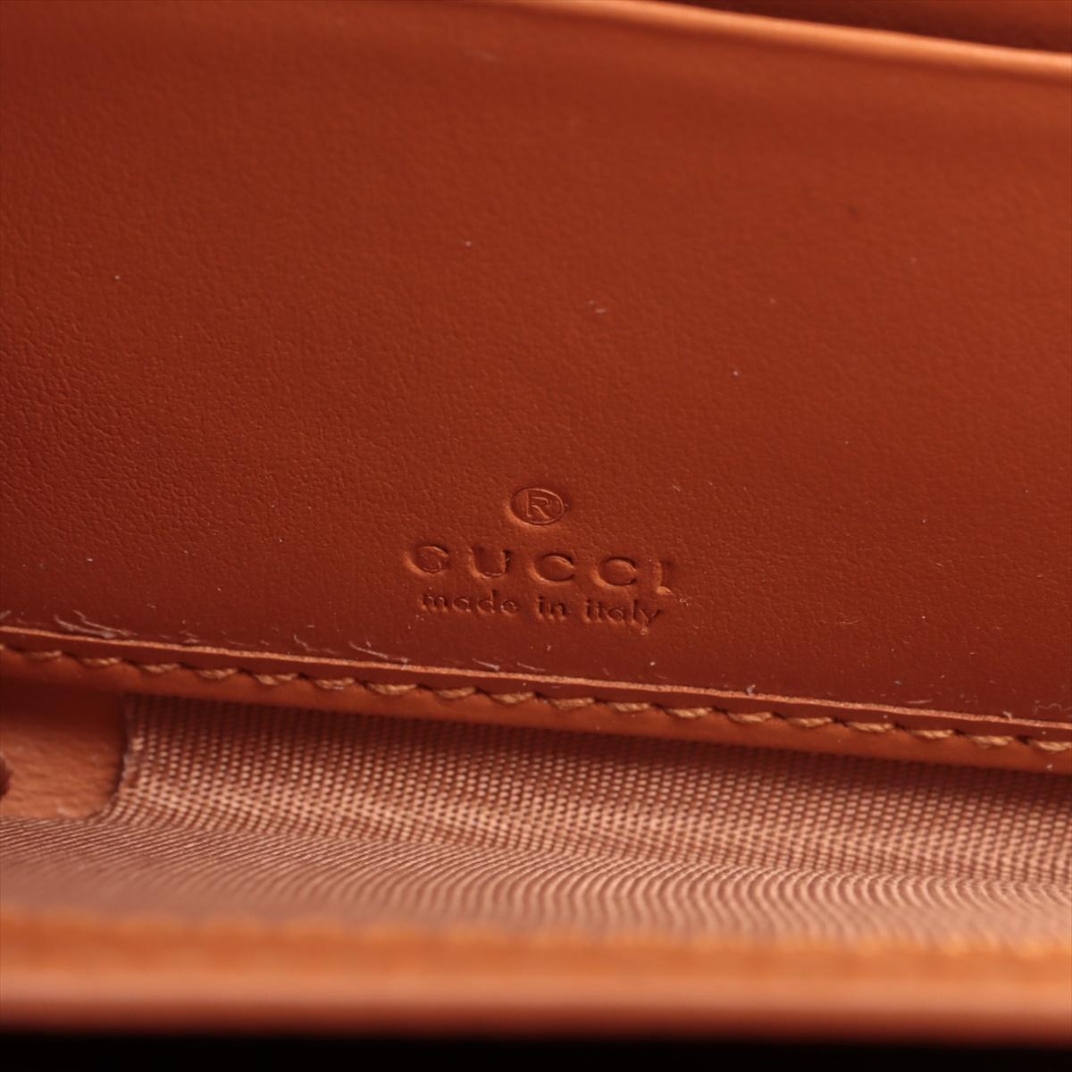 Gucci GG Canvas Leather Zippy Wallet Pale Blue x Brown For Sale 5
