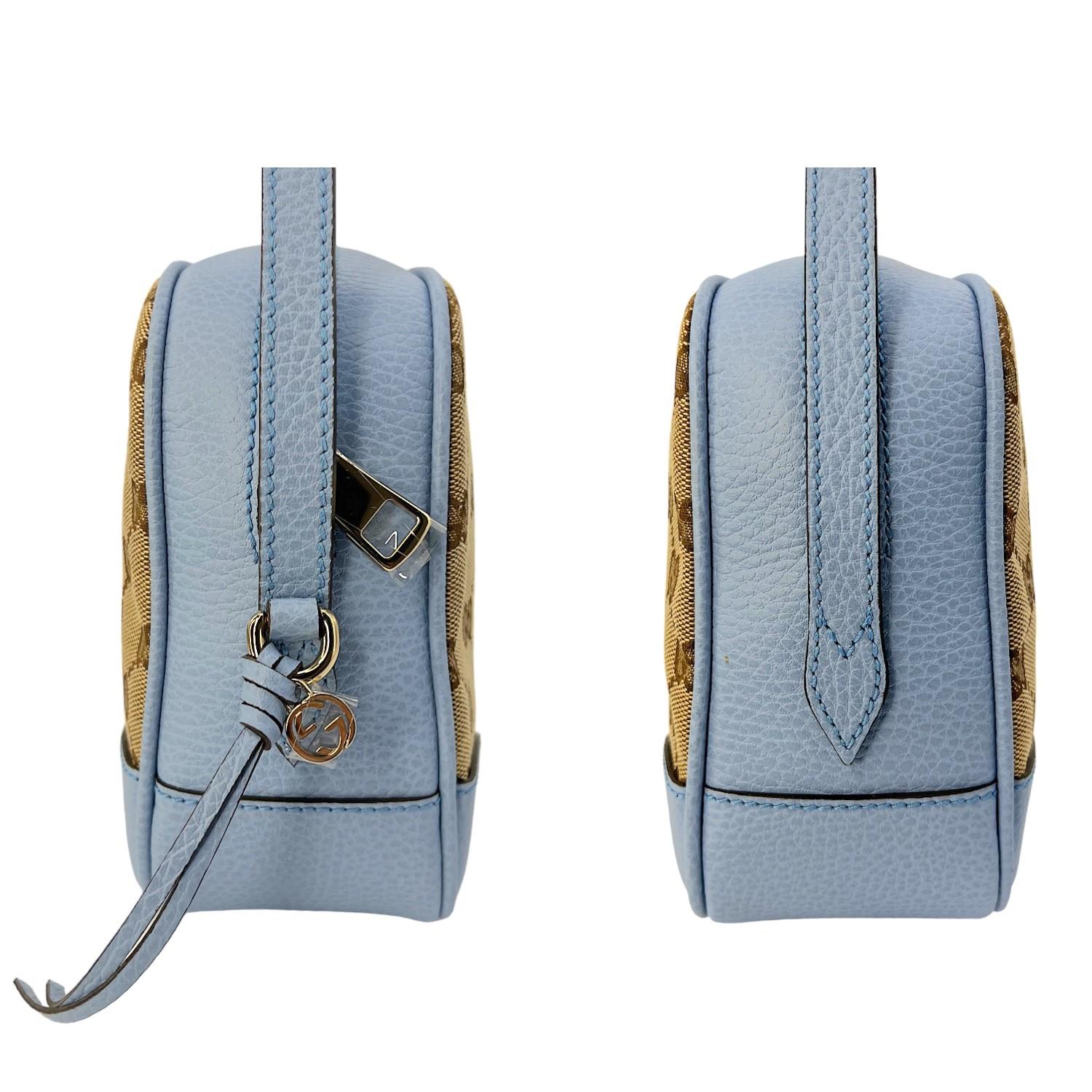 Gucci GG Canvas Mini Bree Crossbody Bag In Excellent Condition For Sale In Scottsdale, AZ