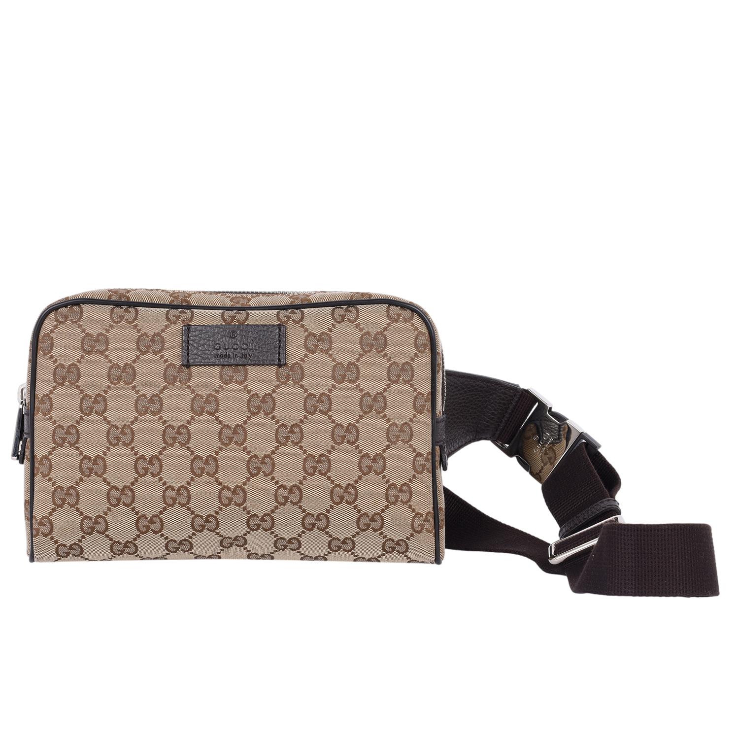 Women's or Men's Gucci GG Canvas Monogram Belt Bag Brown For Sale