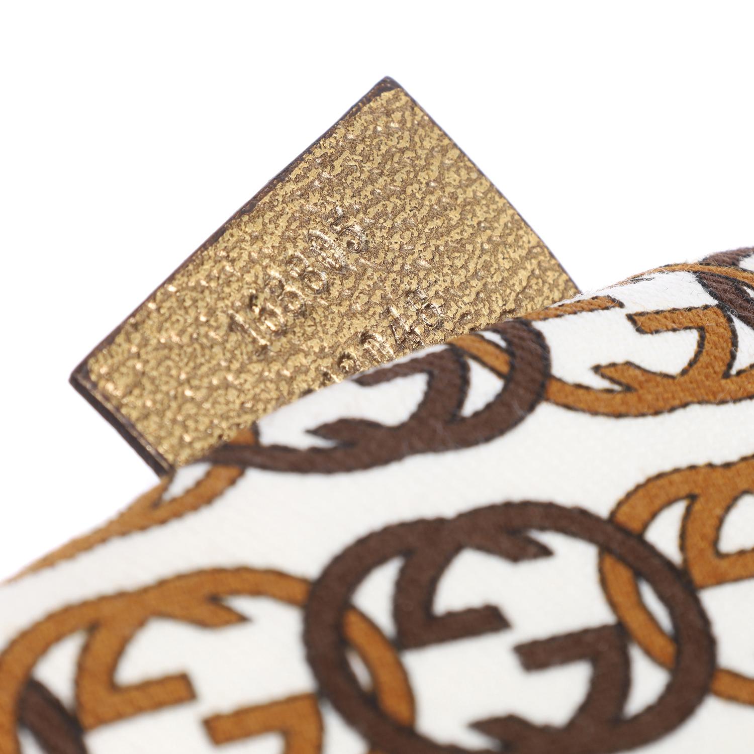 Gucci GG Canvas Princy Shoulder Bag Gold For Sale 8