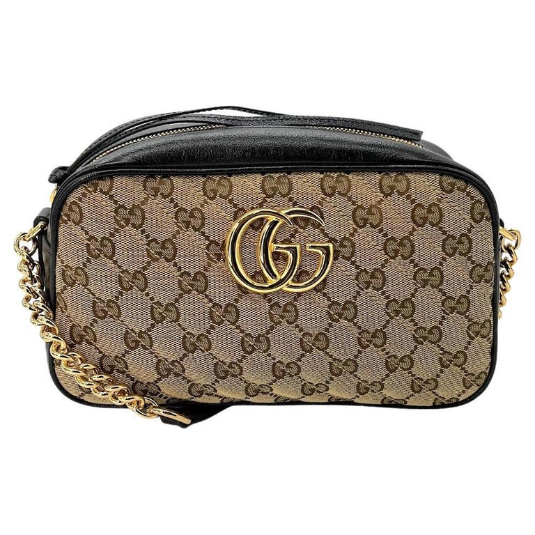 Gucci GG Canvas Small Marmont Matelasse Kameratasche im Angebot bei 1stDibs
