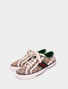 Gucci GG Canvas Sneakers with Web Stripe - EU 37
