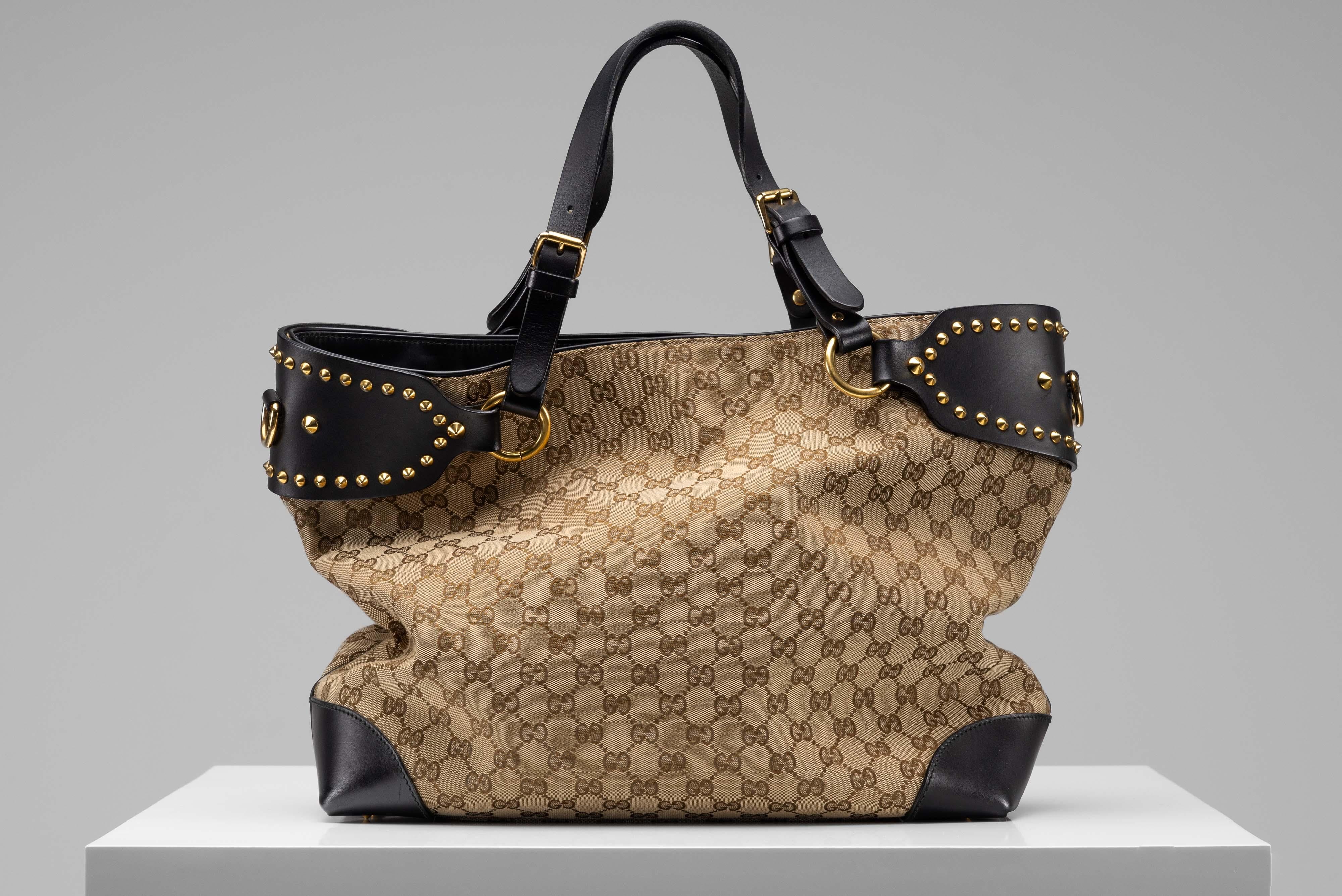 Gucci GG Canvas Studded Patti Tote Bag 1