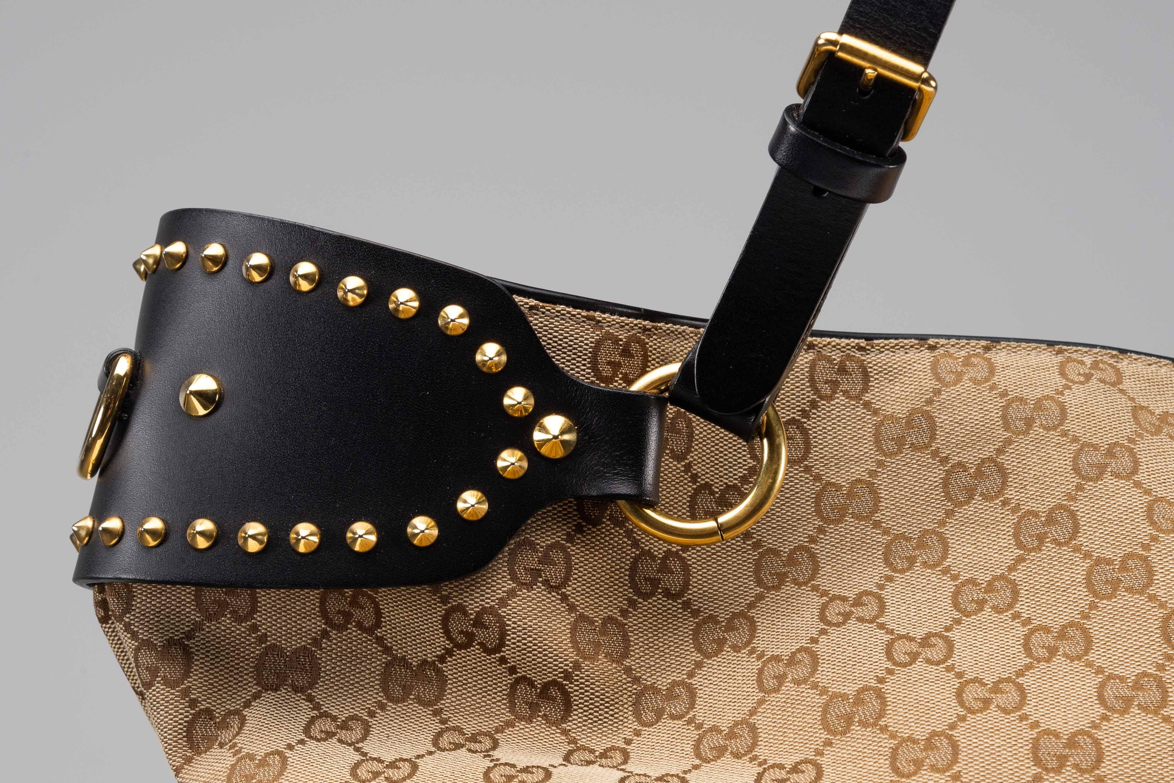 Gucci GG Canvas Studded Patti Tote Bag 3