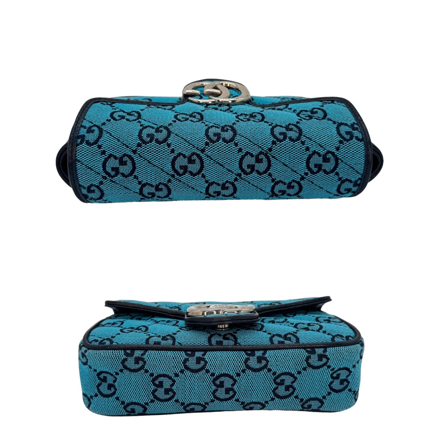 Gucci GG Canvas Super Mini Marmont Matelasse Shoulder Bag 1