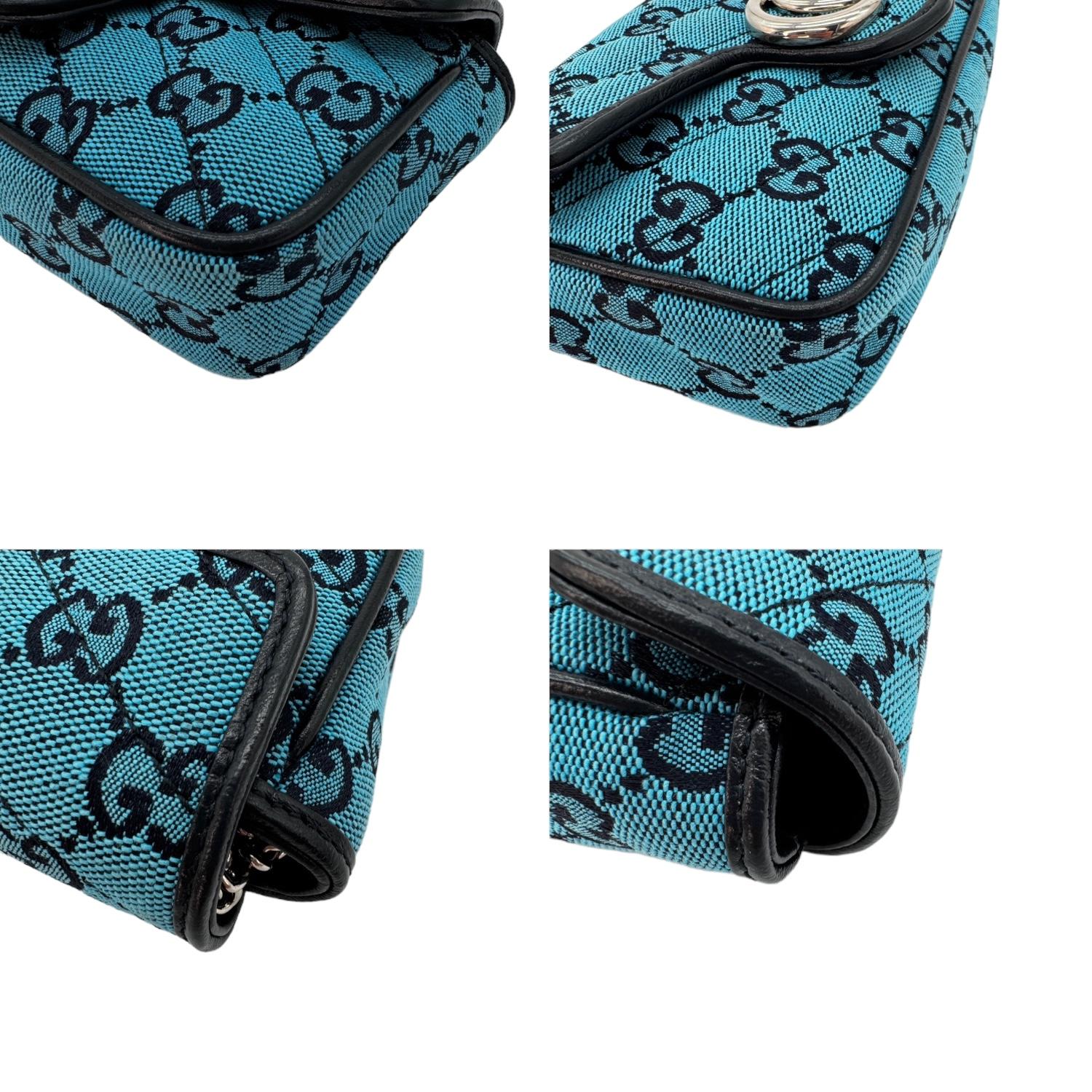 Gucci GG Canvas Super Mini Marmont Matelasse Shoulder Bag 5