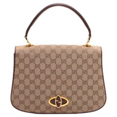 Gucci GG Canvas Top Handle Bag Beige