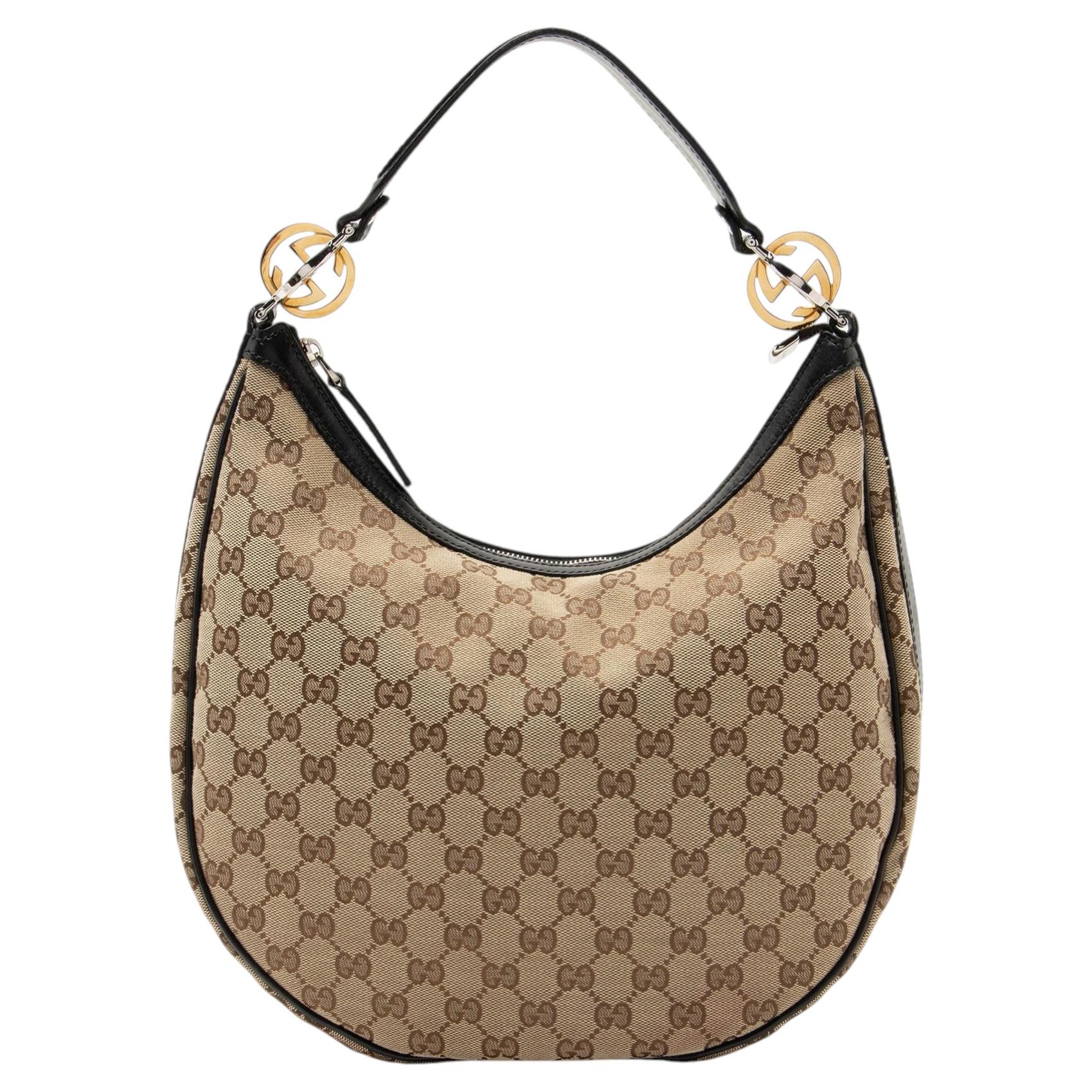 Gucci GG Canvas Twins Medium Hobo For Sale