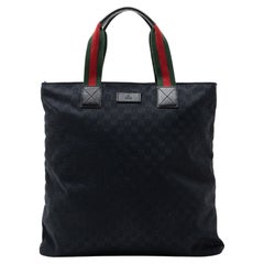 Gucci GG Canvas Web N/S Large Tote