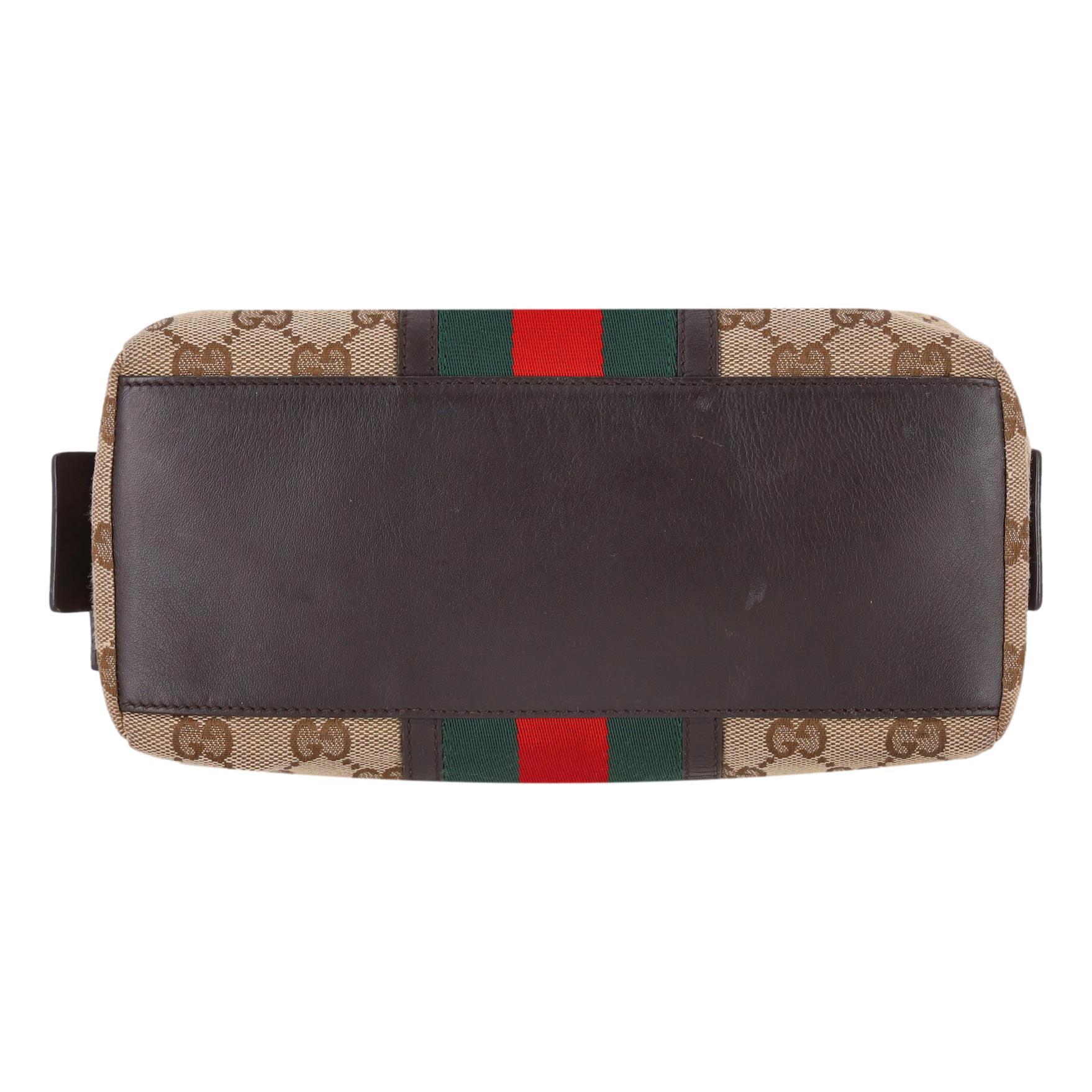 GG Canvas Web Stripe Cosmetic Pouch/Toiletry Bag di Gucci In condizioni ottime in vendita a London, GB