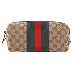 GG Canvas Web Stripe Cosmetic Pouch/Toiletry Bag di Gucci
