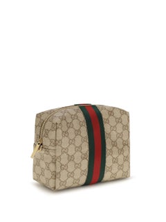 Gucci GG Canvas with Web Stripe Shoulder Bag — Beige