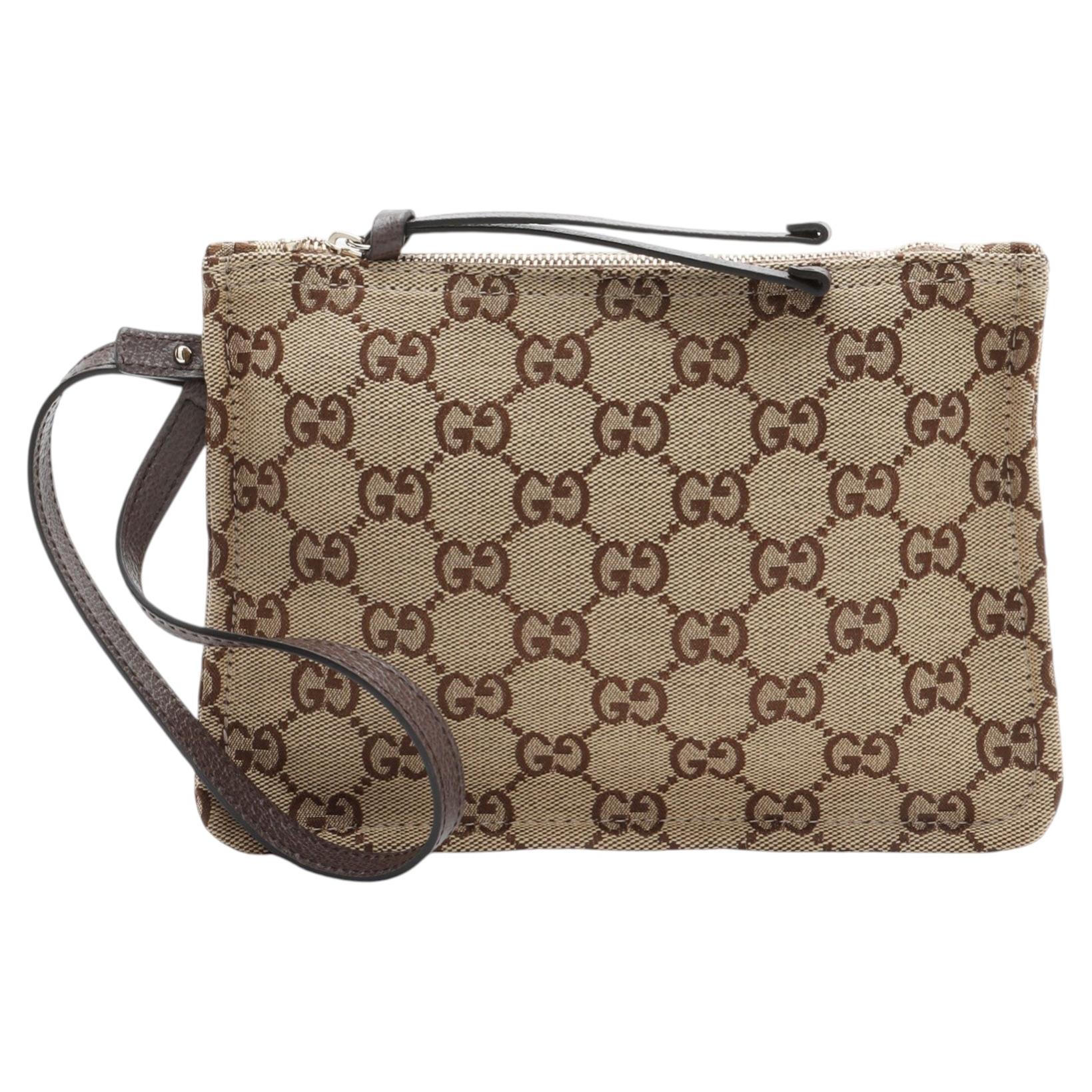 Gucci GG Canvas Zip Pochette For Sale