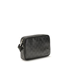 Gucci GG Coated Fabric Shoulder Bag — Black