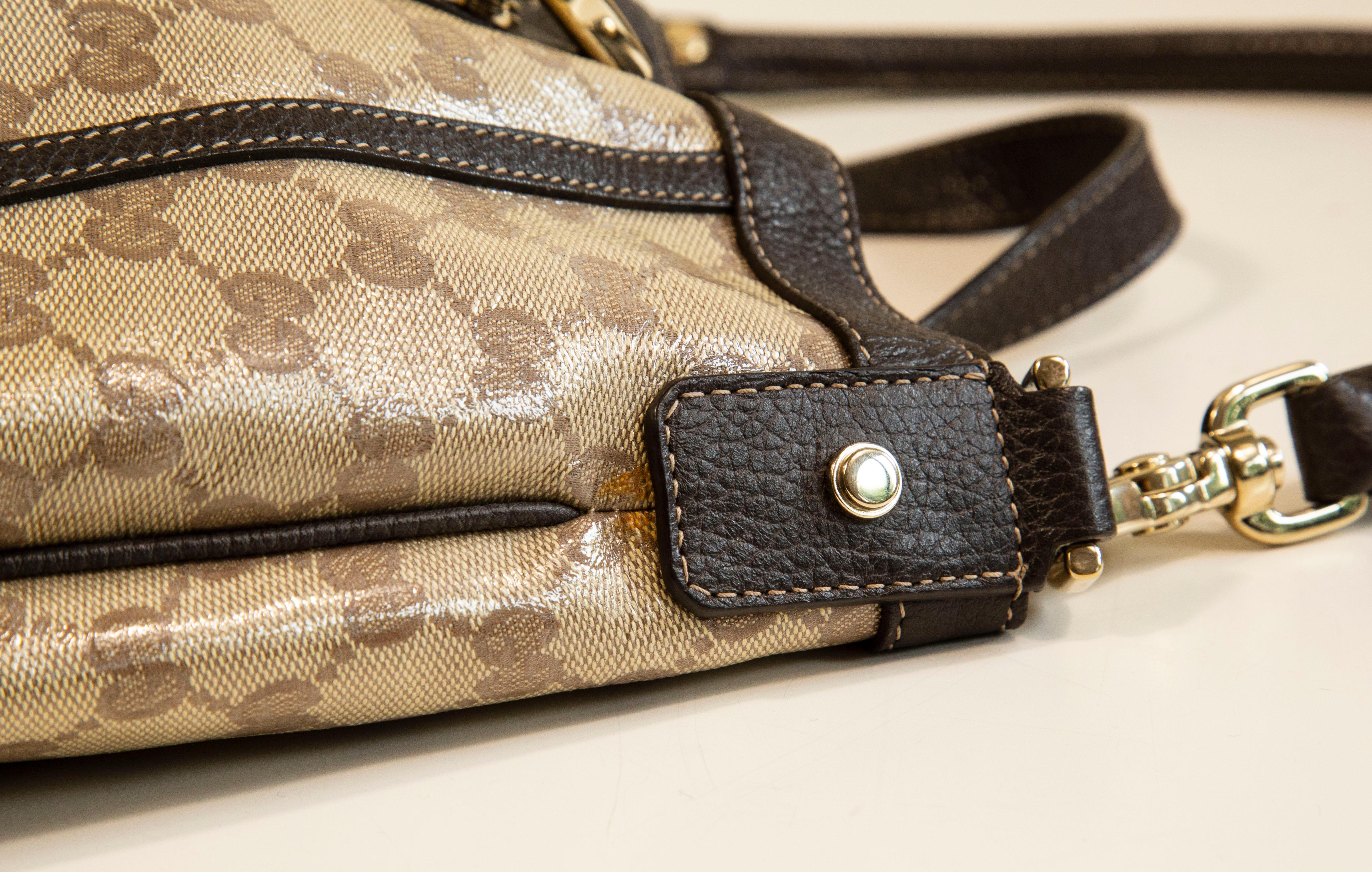 Gucci GG Kristall Canvas Abbey D- Ring Convertible Tote Umhängetasche 2-Wege-Tasche im Angebot 10
