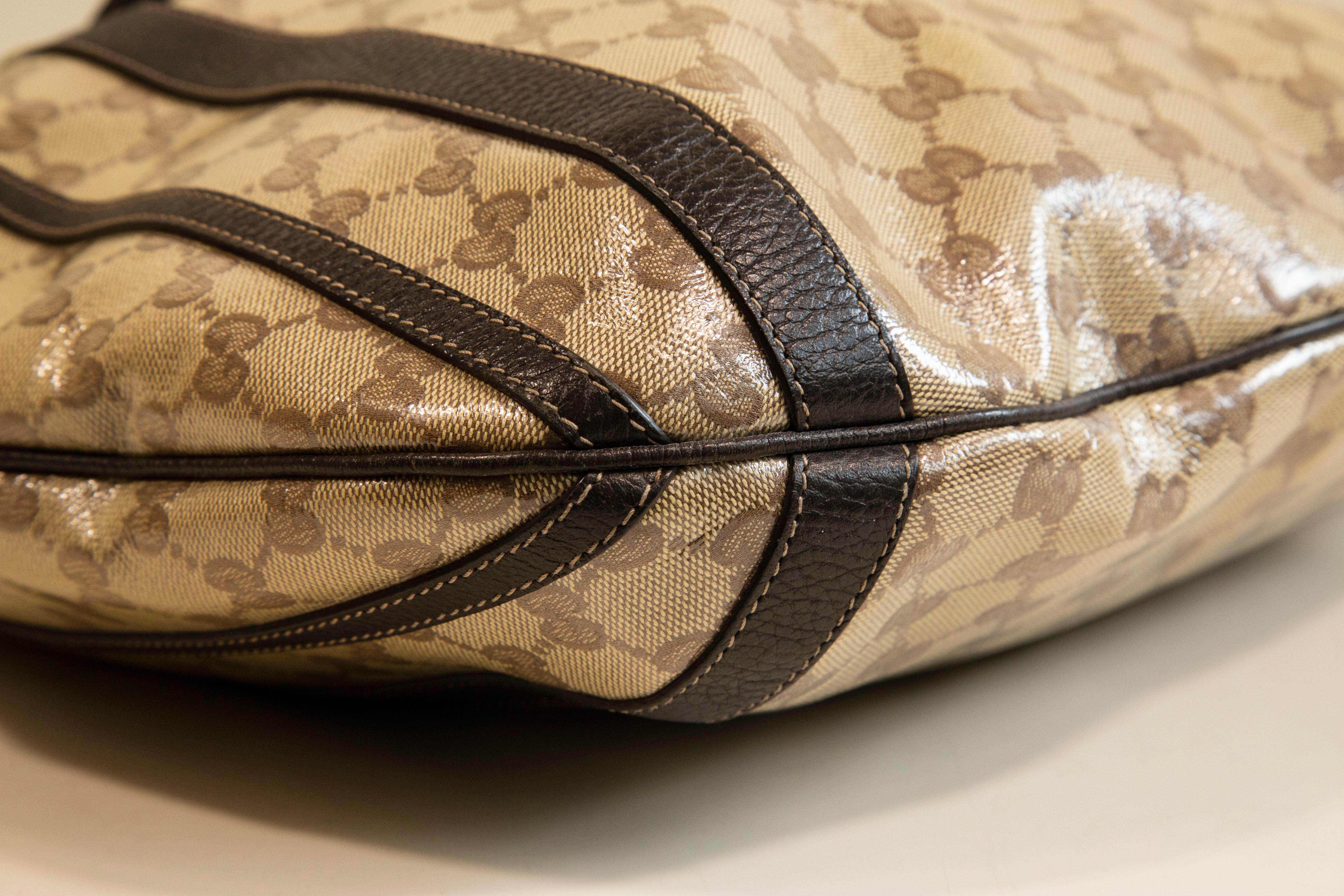 Gucci GG Kristall Canvas Abbey D- Ring Convertible Tote Umhängetasche 2-Wege-Tasche im Angebot 4