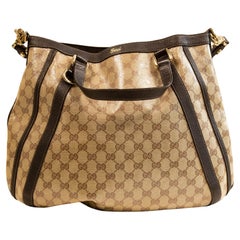 Gucci GG Crystal Canvas Abbey D- Ring Convertible Tote Shoulder Bag 2-Way Bag