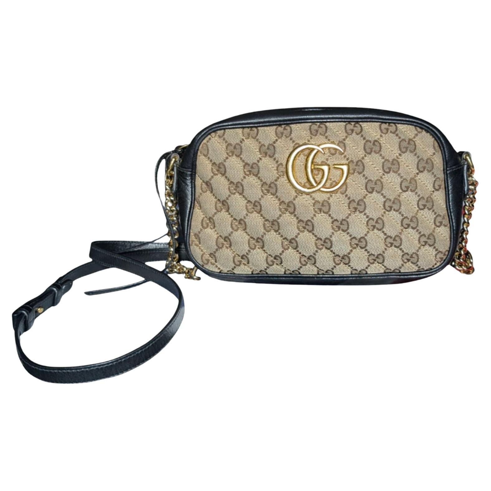 Gucci GG Borsa fotografica piccola diagonale in tela trapuntata Marmont