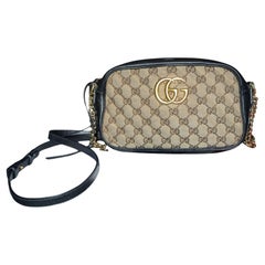 Gucci GG Diagonal Quilted Canvas Marmont Small Camera Bag