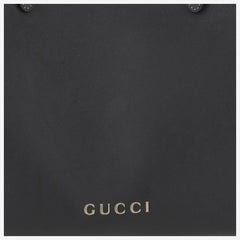 Gucci GG Emblem Leather Shoulder Bag — Black