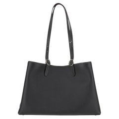 Gucci GG Emblem Leather Shoulder Bag — Black